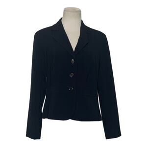 East 5th 3 button lined black blazer size 12P